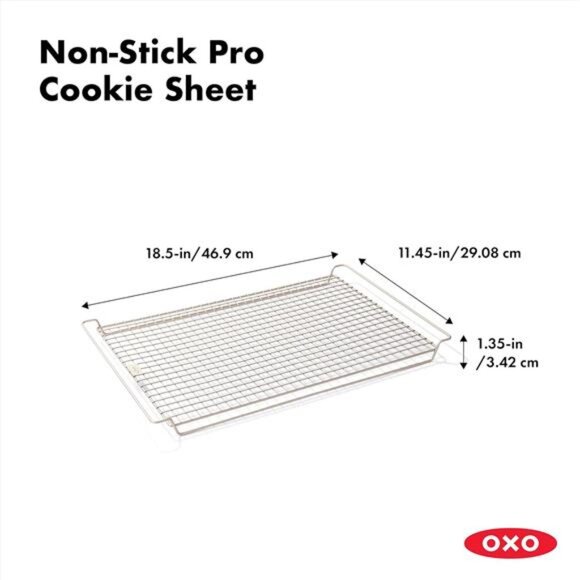 OXO Good Grips Non-Stick Pro Cooling Rack and Baking Rack,Metal - Picture 2 of 7